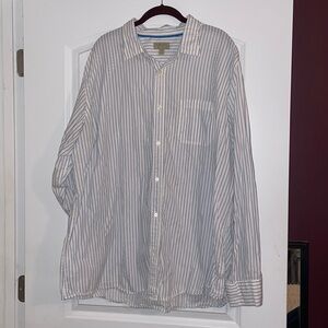 Sonoma White & Blue Stripped Dress Shirt